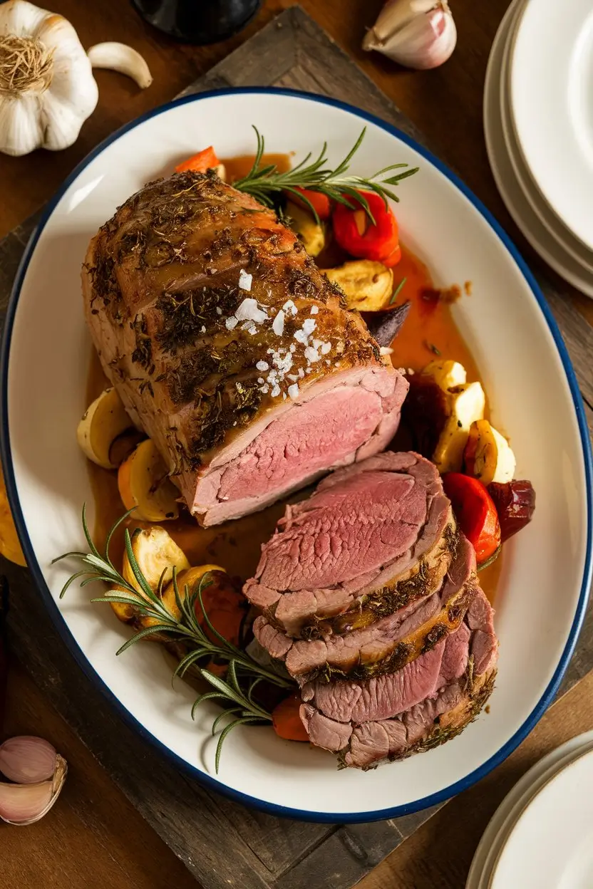 herb-crusted lamb loin roast