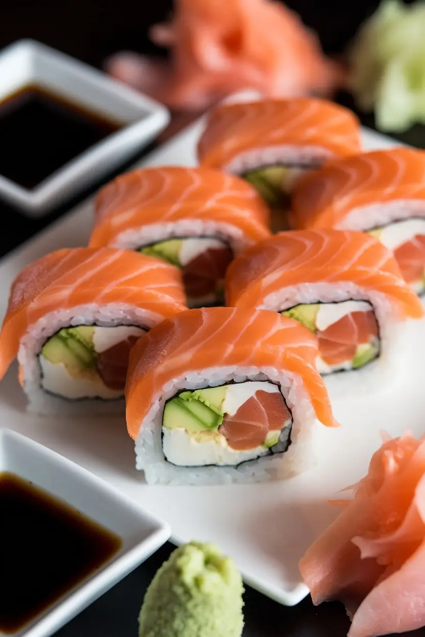 Smoked Salmon Sushi Roll